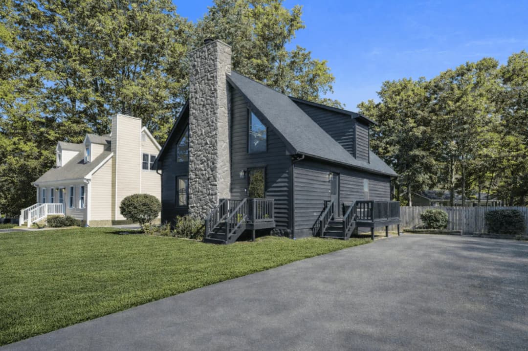 Modern A-frame furnished rental home at 2718 Omah Street in North Durham